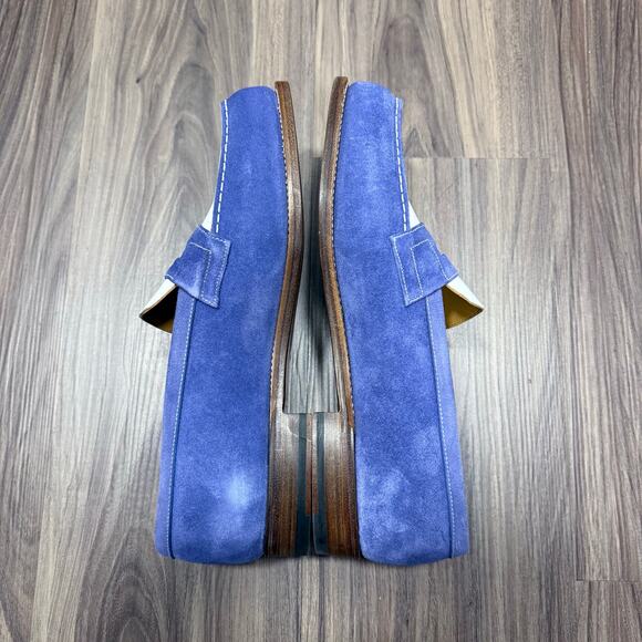 NIB JM Weston 180 Blue & White Penny Loafers Size 9.5US / 8.5UK main image 7